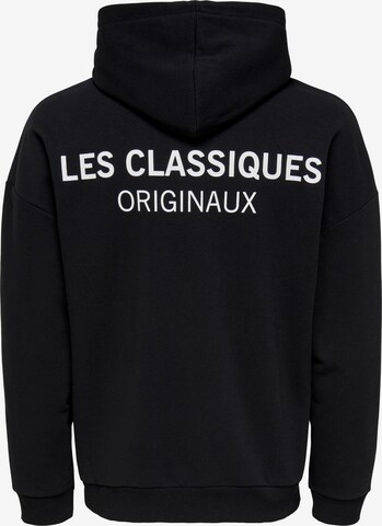 Only & Sons Big & Tall Sweatshirt 'Les Classiques' in Black