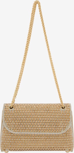 Rankinė ant peties iš faina, spalva – smėlio spalva / Auksas / skaidri spalva, Prekių apžvalga