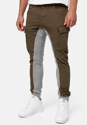 INDICODE JEANS Regular Cargobroek ' Drogo ' in Groen