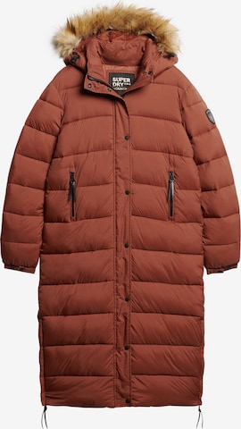 Superdry Wintermantel in Bruin: voorkant