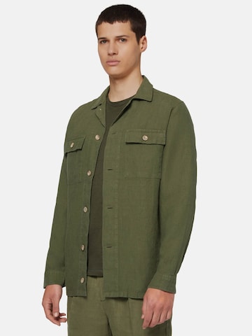 Boggi Milano Regular fit Button Up Shirt in Green: front