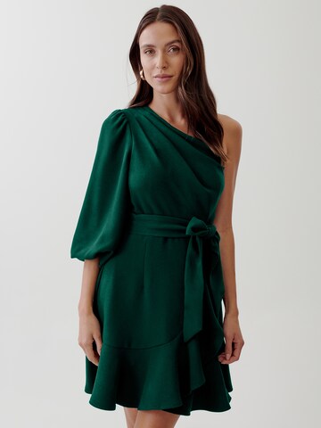 Robe 'PHOEBE' Tussah en vert : devant