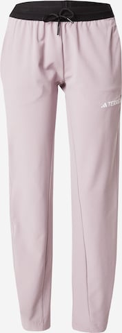 ADIDAS TERREX Regular Outdoorhose 'Liteflex' in Lila: predná strana