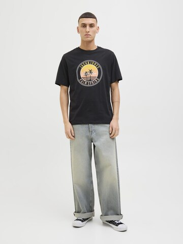 Maglietta 'JJPalm' di JACK & JONES in nero
