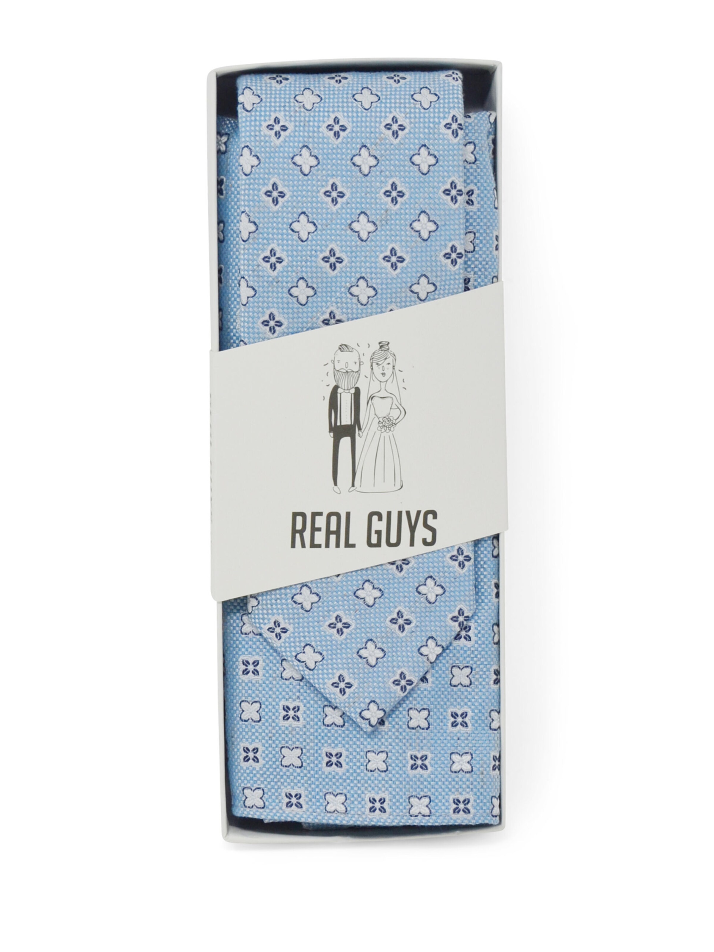 Real Guys Stropdas in Blauw: voorkant