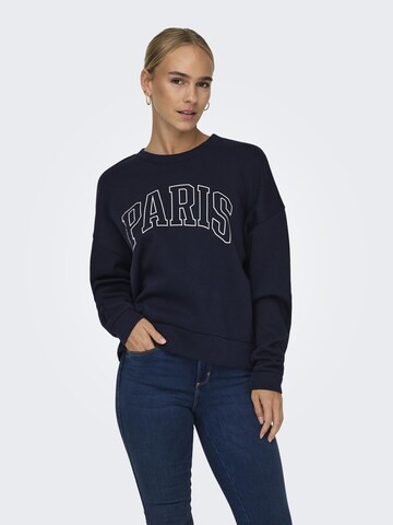 ONLY Sweatshirt in Blue: front