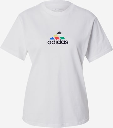 Tricou funcțional 'Tiro' de la ADIDAS SPORTSWEAR pe alb: față
