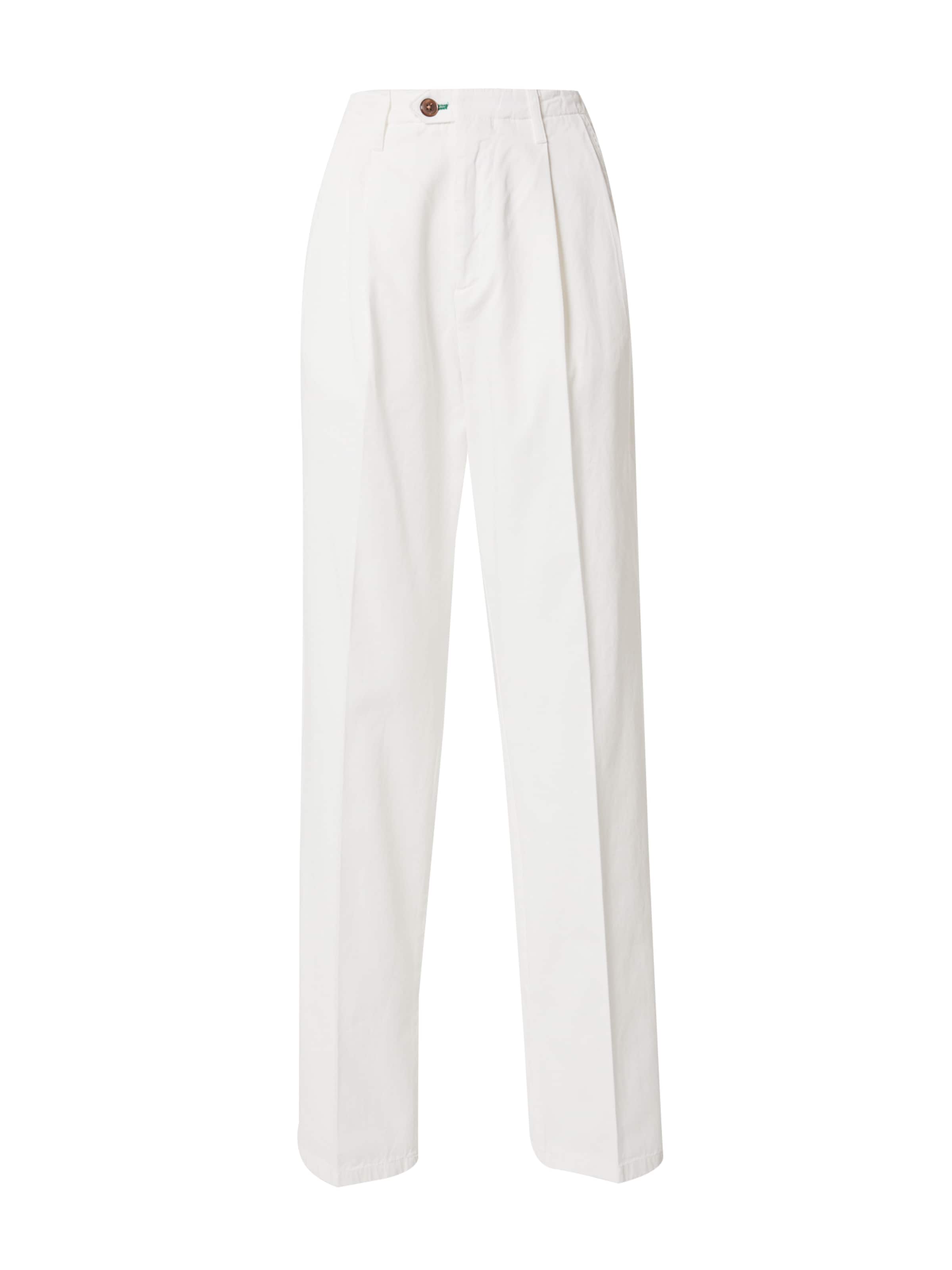TOMMY HILFIGER Pleat-front trousers in White: front