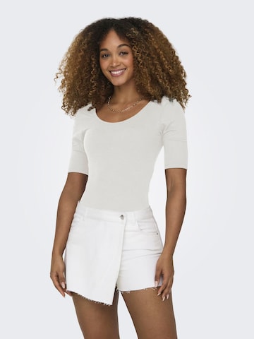 ONLY Shirt Bodysuit 'LOVE' in White: front