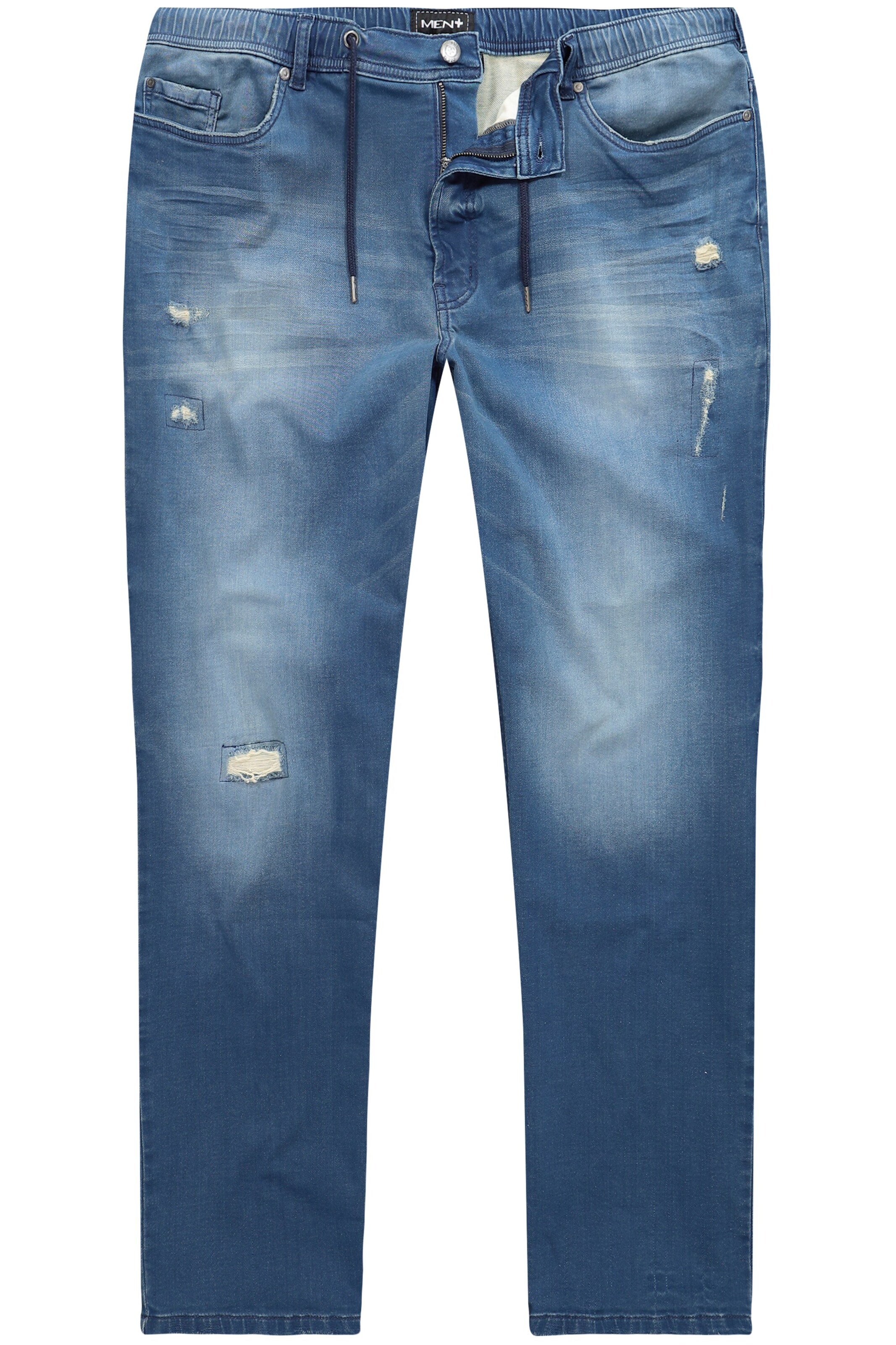 Men Plus Jeans in Blue: front