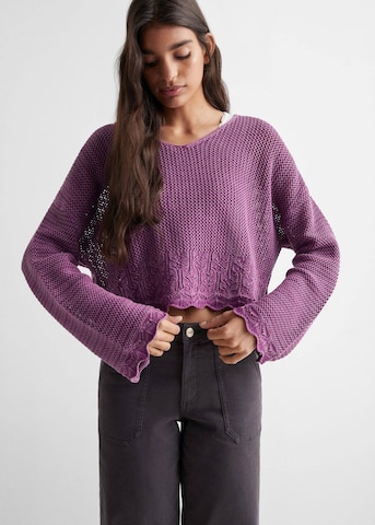 MANGO TEEN Sweter 'Saona2' w kolorze fioletowy: przód