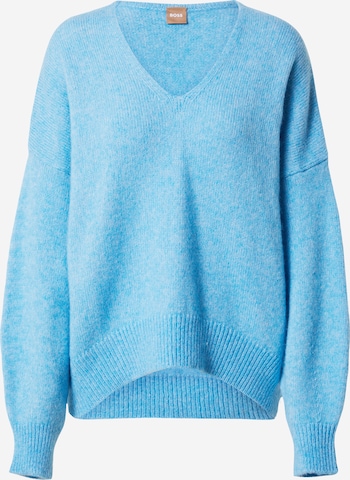 BOSS Sweater 'Fondianan' in Blue: front