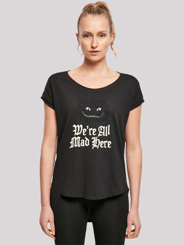 F4NT4STIC Shirt 'Disney Alice im Wunderland Mad Glow' in Black: front