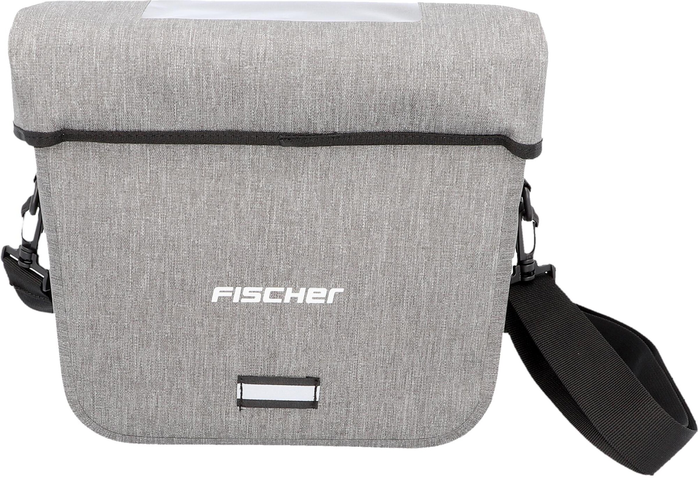 FISCHER Fahrräder Fahrradtasche in Grau: Vorderseite