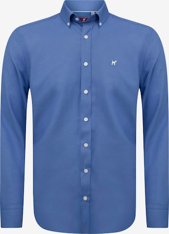 Coupe regular Chemise 'Oxford' Williot en bleu : devant