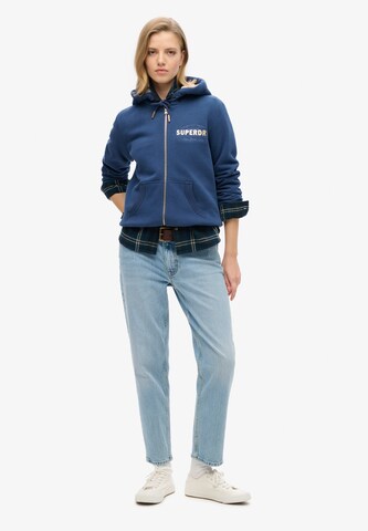 Superdry Sweatvest 'Luxe' in Blauw