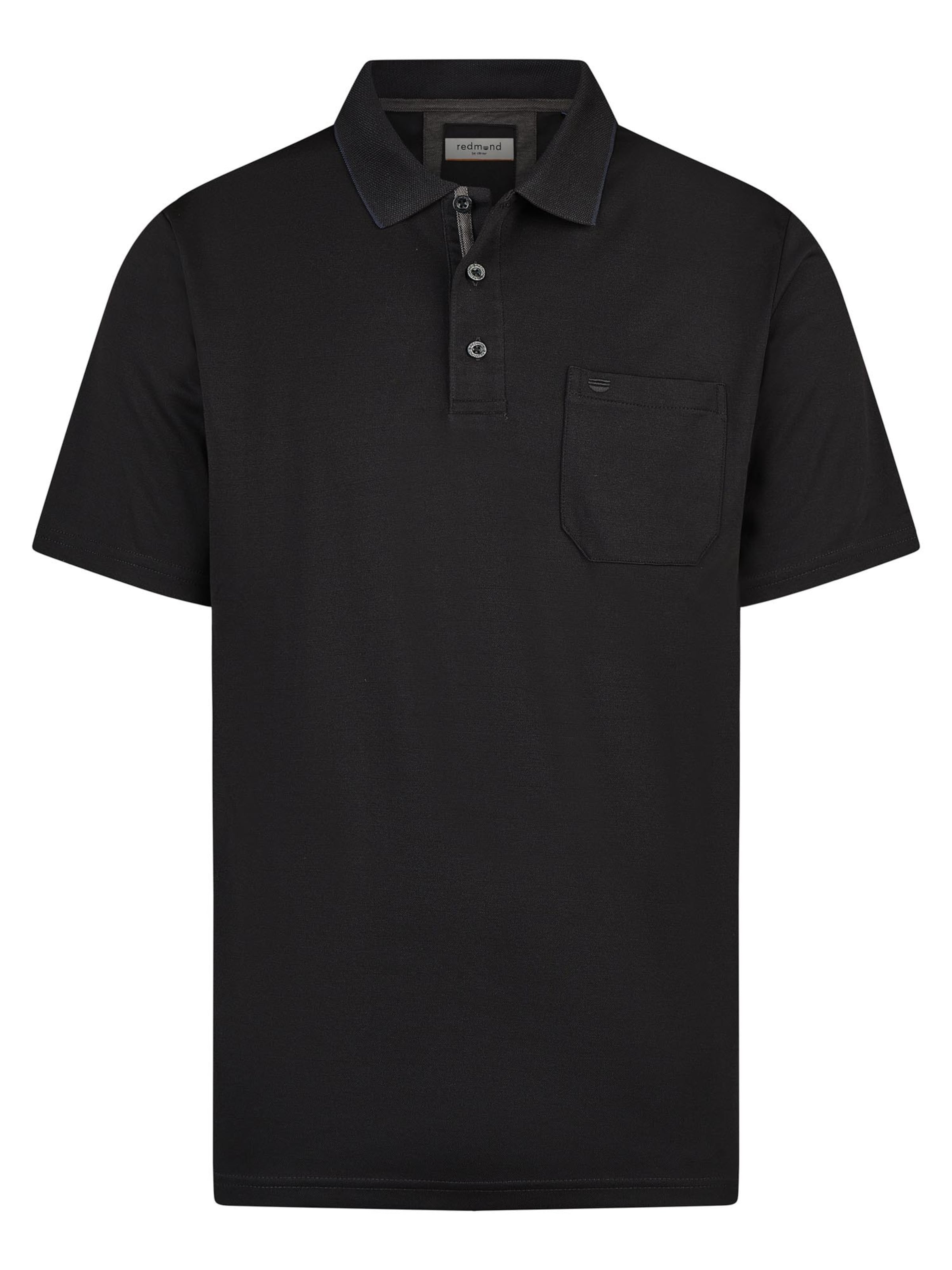 redmond Shirt 'Basic'‌‌‌‌‌‌ in Schwarz: Vorderseite