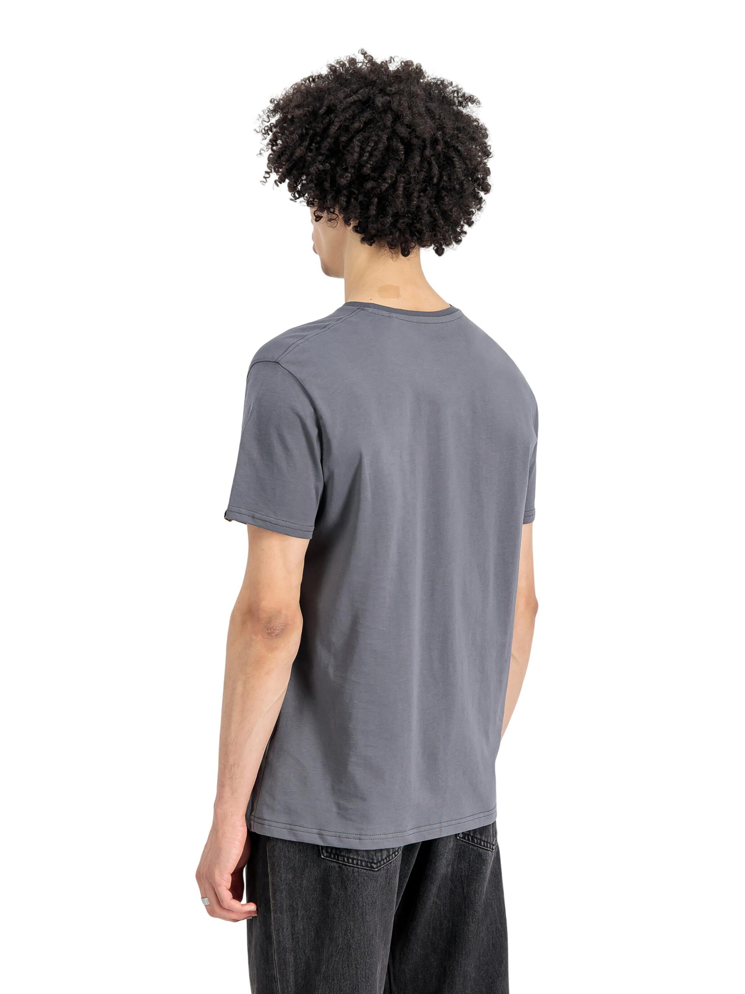 ALPHA INDUSTRIES Shirt 'Basic Mid Logo' in Grey
