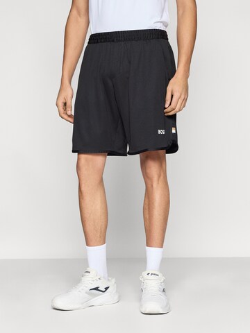 Regular Pantaloni sport 'Spin' de la BOSS pe negru: față