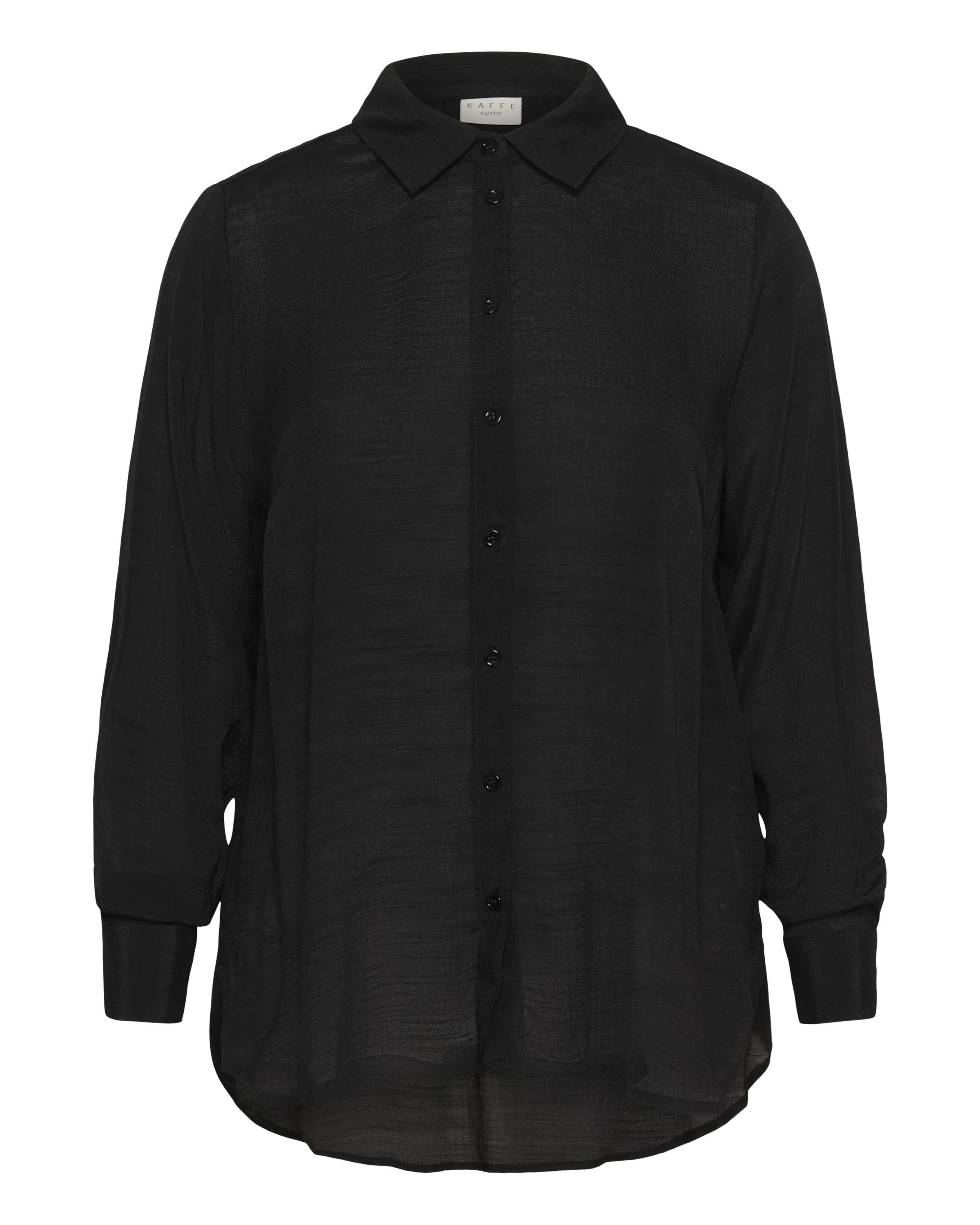 KAFFE CURVE Pluus 'Alia', värv must: eest vaates