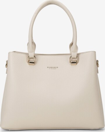 Borsa a mano 'Borsa a Mano Vegan Leather Diana & Co Firenze - Zip e Tracolla Rimovibile' di Diana&Co. in beige: frontale