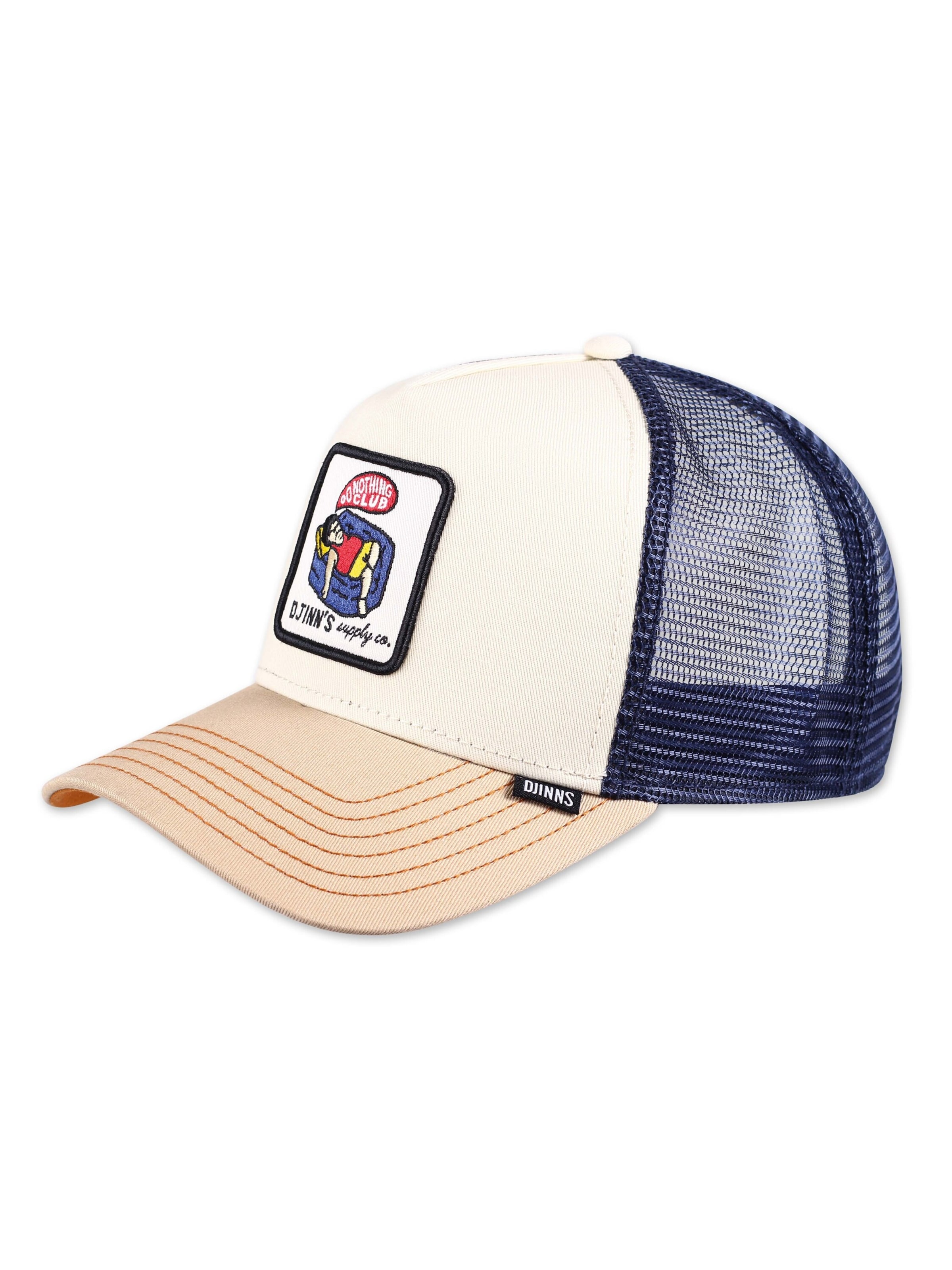 DJINNS Cap 'Do Nothing' in Beige: Vorderseite