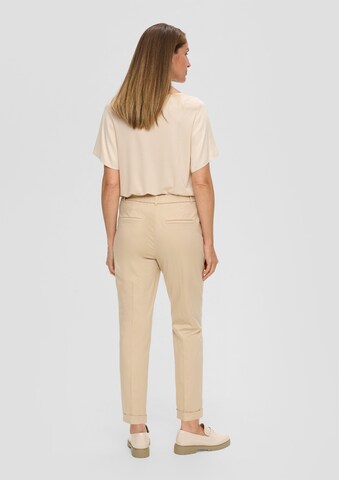 s.Oliver BLACK LABEL Tapered Pantalon in Beige