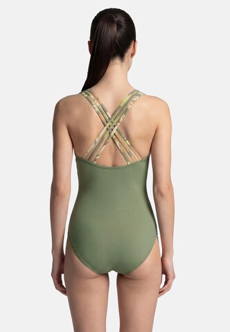 BECO the world of aquasports Bustier Badpak 'Feathers' in Groen