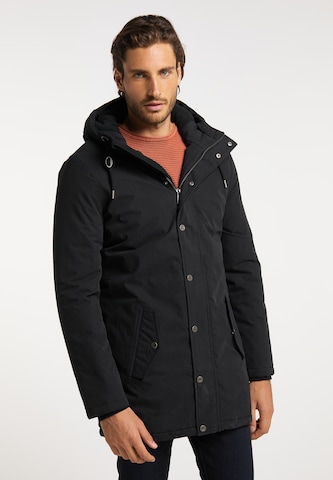 DreiMaster Vintage Winter Coat in Black: front