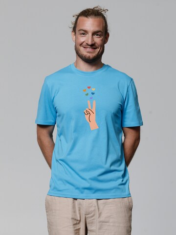 Watapparel Shirt 'Spread Love' in Blue: front