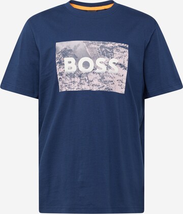 T-Shirt 'Building' BOSS en bleu : devant