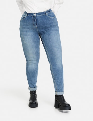 SAMOON Skinny Jeans 'Betty' in Blauw: voorkant