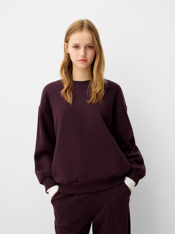 Sweat-shirt Bershka en violet : devant