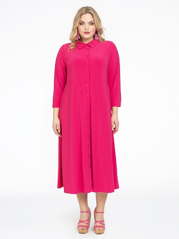 Yoek Shirt Dress ' Dolce ' in Pink