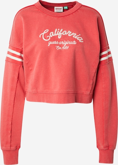 GUESS Originals Sweater majica u koraljna / bijela, Pregled proizvoda