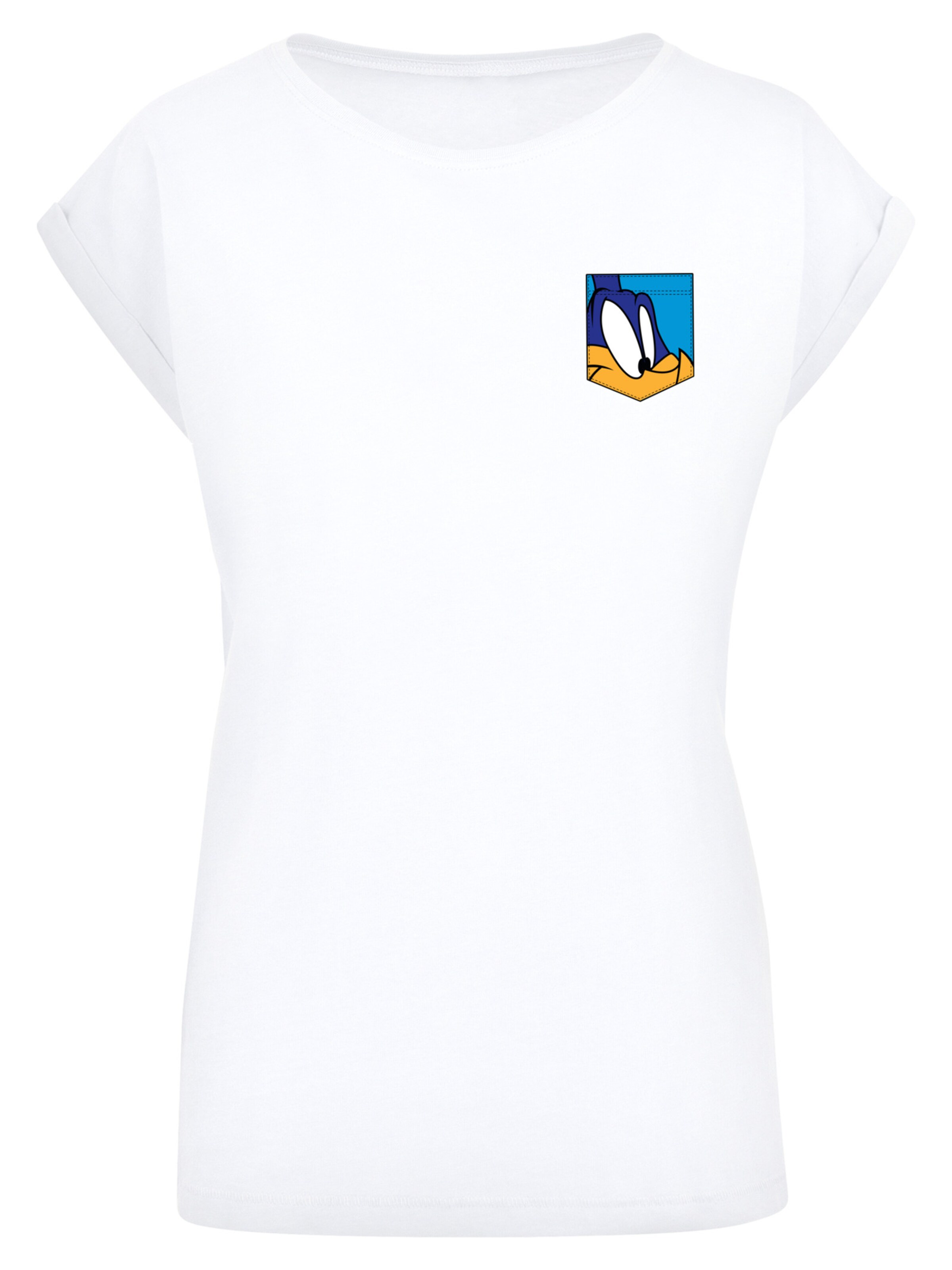 Maglietta 'Looney Tunes Road Runner Face' di F4NT4STIC in bianco: frontale