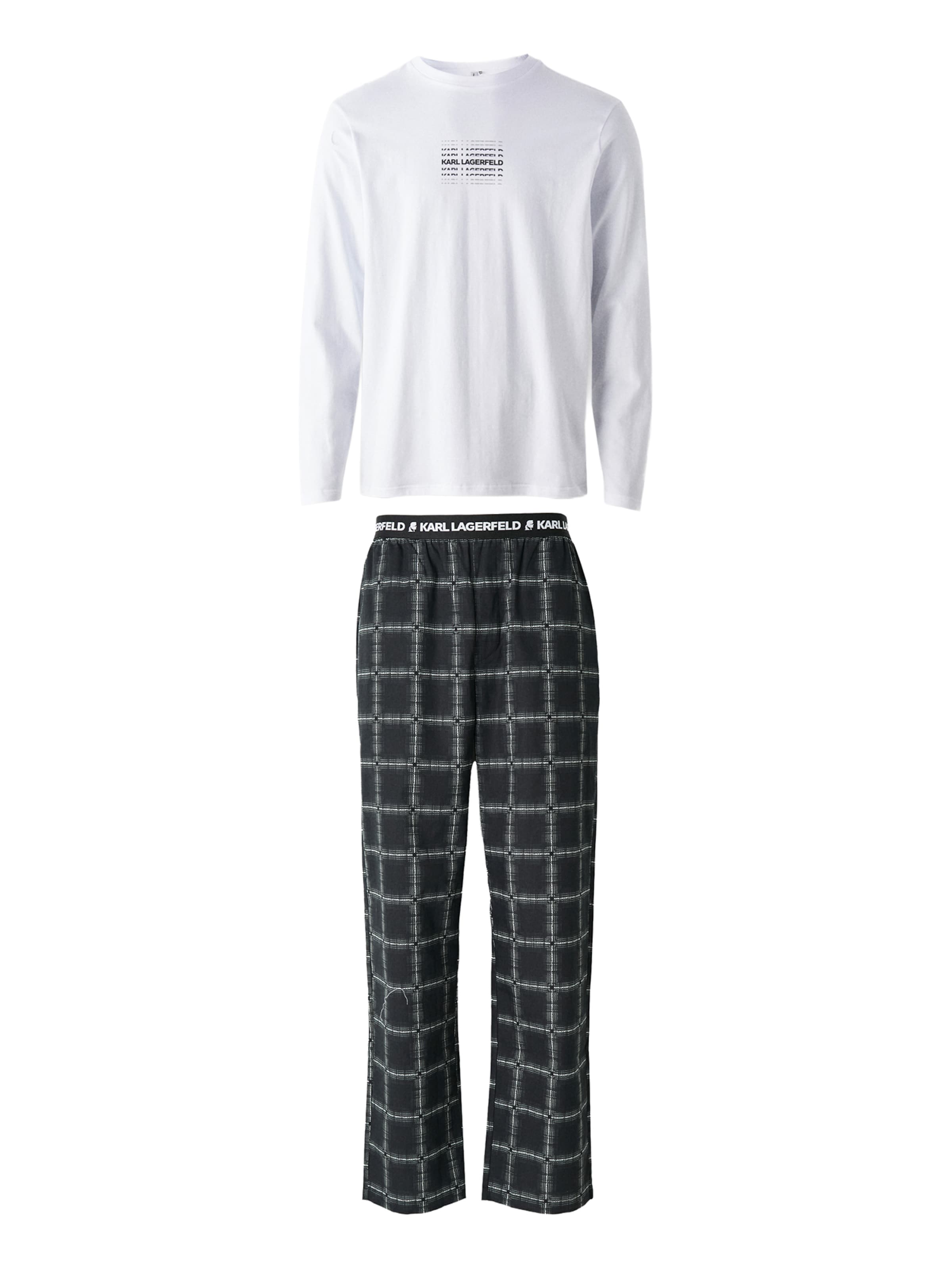 Karl Lagerfeld Pyjama in Schwarz: Vorderseite