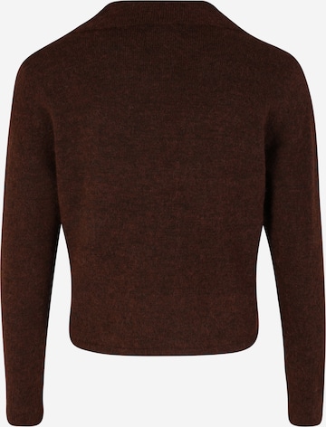 Pieces Petite Sweater 'FLAVIA' in Brown
