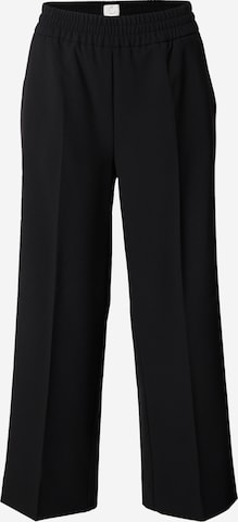 FIVEUNITS Wide leg Trousers with creases 'Louise' in Black: front