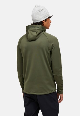 PEAK PERFORMANCE Fleece jacket 'M Rider Essentials Midlayer Zip Hood' in Green