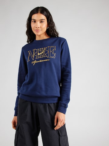 Nike Sportswear Mikina 'Club Fleece' - Modrá: predná strana