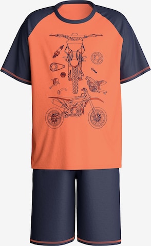 CALIDA Schlafanzug 'Kids Sports' in Orange: Vorderseite