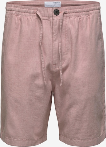 SELECTED HOMME Pants 'Newton' in Pink: front