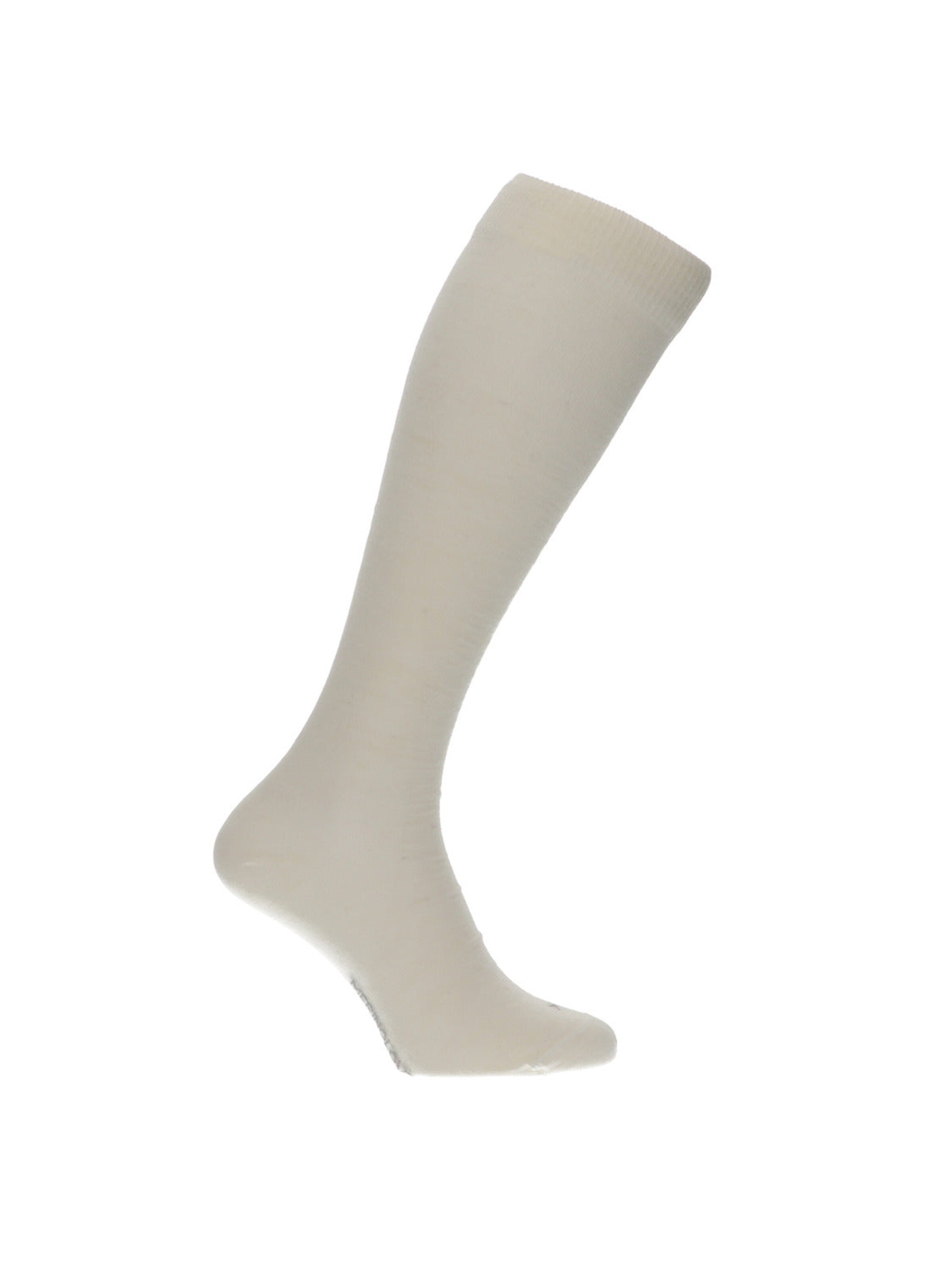 Merino Love Socks 'The Long Kniekousen' in White: front