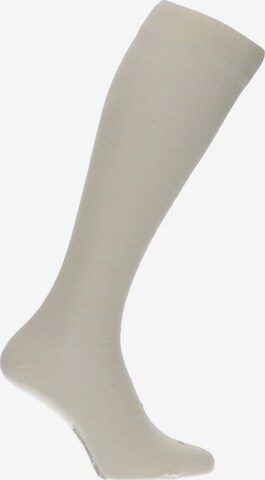 Merino Love Socks 'The Long Kniekousen' in White: front