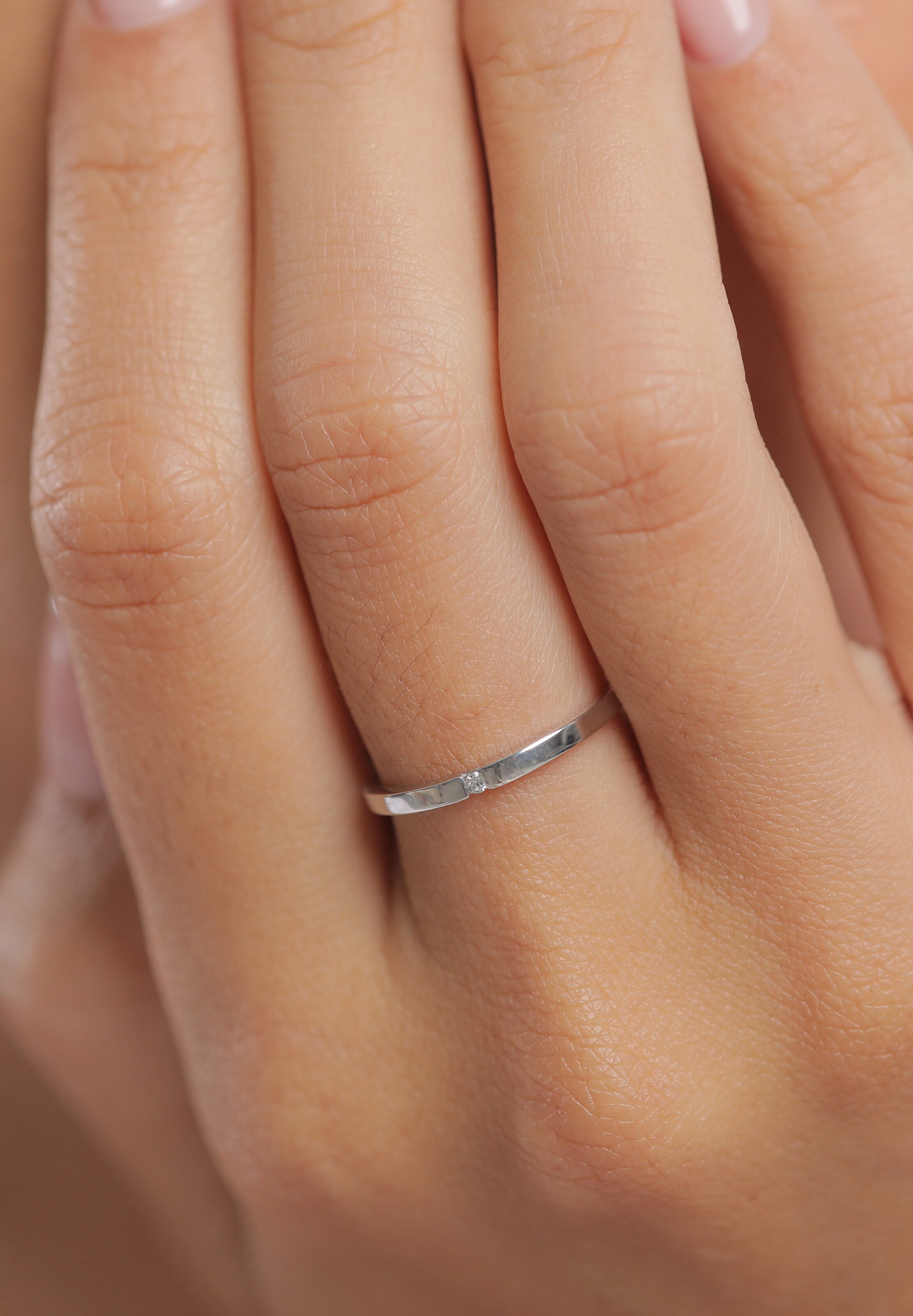 Elli DIAMONDS Ring 'Classic' in Silver: front