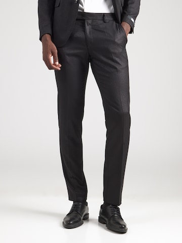 Karl Lagerfeld Slimfit Παντελόνι με τσάκιση σε μαύρο: μπροστά