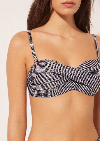 CALZEDONIA Bandeau Bikinitop in Grau