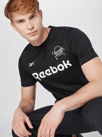 Reebok Regular Fit Sportshirt in Schwarz