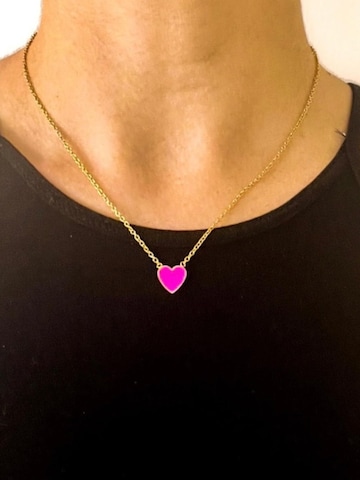 Chaîne 'HAPPY HEART' Cala Rose en rose : devant